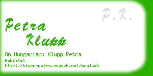 petra klupp business card